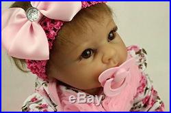 SanyDoll Reborn Baby Doll Soft Silicone 22inch 55cm Magnetic Lovely Lif