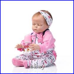 SanyDoll Reborn Baby Doll Soft Silicone 22inch 55cm Magnetic Lovely Lifelike Cut