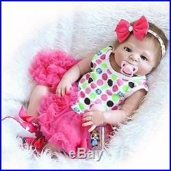 SanyDoll Reborn Baby Doll Soft Silicone 22inch 55cm Magnetic Lovely Lifelike Red