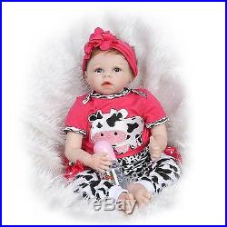 Silicone Baby Real Doll Girl Reborn Cloth Vinyl Newborn Realistic Lifelike Full