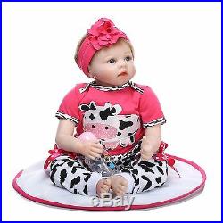 Silicone Baby Real Doll Girl Reborn Cloth Vinyl Newborn Realistic Lifelike Full
