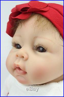 Silicone Reborn Baby Doll Soft 22 inch Lifelike Full Body Cothed Real Handmade