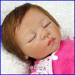 Silicone Reborn Baby Doll Soft Vinyl 22inch Full Body Lifelike Full Handmade