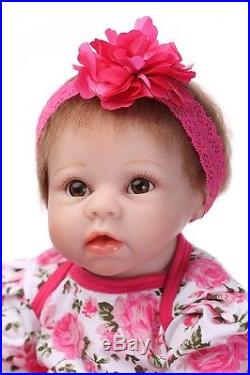 Silicone Reborn Baby Doll Soft vinyl 22'' Full Handmade Real Newborn Lifelike