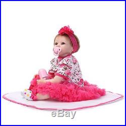 Silicone Reborn Baby Doll Stuffed Full Body Tutus Girl Alive 22inch Kids Babies