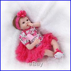 Silicone Reborn Baby Doll Stuffed Full Body Tutus Girl Alive 22inch Kids Babies