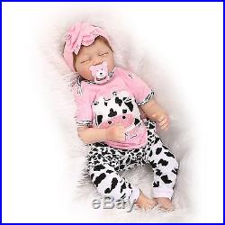 Silicone Reborn Baby Doll realistic dolls Soft Vinyl Babies 22inch Girl Full