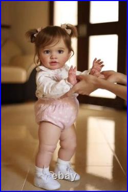 Silicone Reborn Baby Dolls Girl Vinyl 26 Inch Reborn Dolls Real Looking Baby