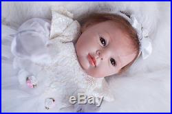 Silicone Reborn Baby Girl doll 22 lifelike soft vinyl Newborn Full Handmade NEW