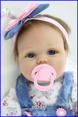 Silicone vinyl reborn baby dolls lifelike 22in. Newborn handmade doll child gift