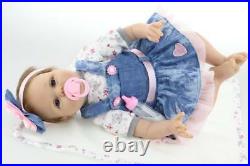 Silicone vinyl reborn baby dolls lifelike 22in. Newborn handmade doll child gift