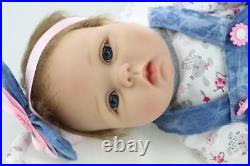 Silicone vinyl reborn baby dolls lifelike 22in. Newborn handmade doll child gift