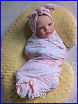 Skye w Belly Plate 18 Inch Artist Handpainted Painted Reborn Doll Weighted COA
