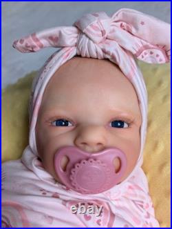 Skye w Belly Plate 18 Inch Artist Handpainted Painted Reborn Doll Weighted COA