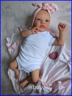 Skye w Belly Plate 18 Inch Artist Handpainted Painted Reborn Doll Weighted COA