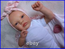 Skye w Belly Plate 18 Inch Artist Handpainted Painted Reborn Doll Weighted COA