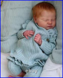 Sleeping Reborn Baby Doll 19inch Newborn Boy Girl Rooted Hair Handmade Toy Gifts