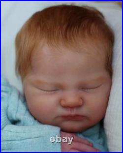 Sleeping Reborn Baby Doll 19inch Newborn Boy Girl Rooted Hair Handmade Toy Gifts