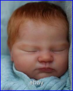 Sleeping Reborn Baby Doll 19inch Newborn Boy Girl Rooted Hair Handmade Toy Gifts
