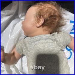 Sleeping Reborn Baby Dolls 18in Full Vinyl Body Boy Waterproof Realistic Newborn