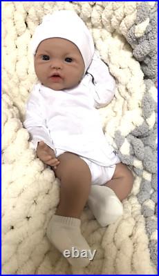 Soft Silicone Reborn Baby Doll Boy 5 lbs Lifelike 18 Floppy Newborn Pacifier