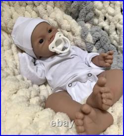 Soft Silicone Reborn Baby Doll Boy 5 lbs Lifelike 18 Floppy Newborn Pacifier