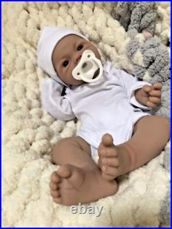 Soft Silicone Reborn Baby Doll Boy 5 lbs Lifelike 18 Floppy Newborn Pacifier