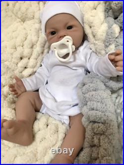 Soft Silicone Reborn Baby Doll Boy 5 lbs Lifelike 18 Floppy Newborn Pacifier