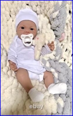 Soft Silicone Reborn Baby Doll Boy 5 lbs Lifelike 18 Floppy Newborn Pacifier