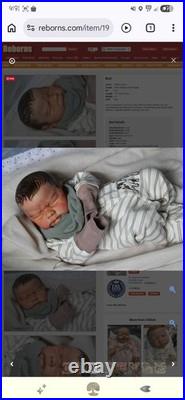 Sole Reborn Baby Kori Artist Collector Doll With Vintage Outfit