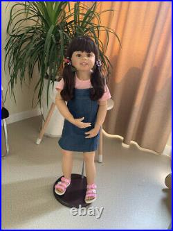 Standing Reborn Toddler Dolls 39 inch Masterpiece Dolls Big Girls Vinyl Doll