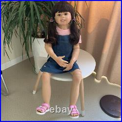 Standing Reborn Toddler Dolls 39 inch Masterpiece Dolls Big Girls Vinyl Doll