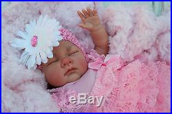 Stuning Reborn Baby Girl Doll Ruffle Romper Sleeping Baby Sofia S145