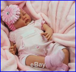Stunning Baby Girl Reborn Doll Spanish Pink Collared Romper Butterfly Babies S