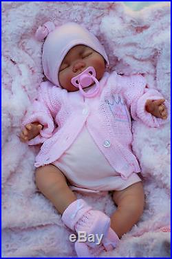 Stunning Reborn Baby Girl Doll Princess Cardigan Knotted Hat & Dummy Molly M152