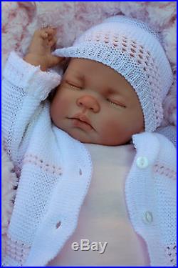 Stunning Reborn Baby Girl Doll Spanish Cardigan, Hat, Bootees Molly M154