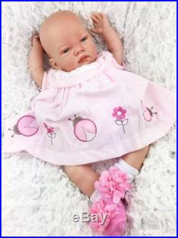 Stunning Reborn Baby Girl Doll Spanish Pink Ladybird Dress C