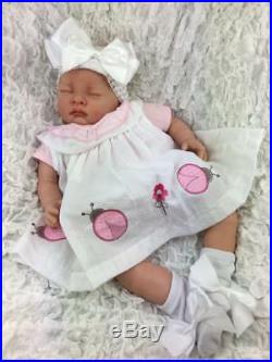 Stunning Reborn Baby Girl Doll Spanish White Ladybird Dress Butterfly Babies S