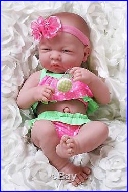 Summer Girl Preemie Berenguer Newborn Baby Doll Clothes Real Vinyl 14 life like