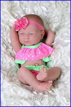 Summer Girl Preemie Berenguer Newborn Baby Doll Clothes Real Vinyl 14 life like