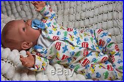 Sunbeambabies Blue Eyed Happy, Veined Childs Lifelike Reborn Fake Baby Boy Doll