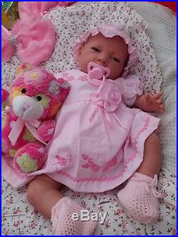 Sunbeambabies Childs Lifelike Heavy Baby Girl Doll First Reborn Choose Your Eyes