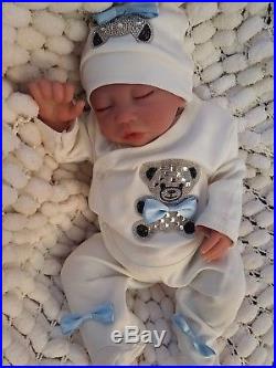 Sunbeambabies Lifelike Child`s 1st Reborn Baby Doll Soft N Squishy & Belly Plate