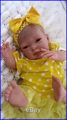 Sunbeambabies New Childs Ce Tested Brown Eyed Reborn Baby Girl Newborn Doll