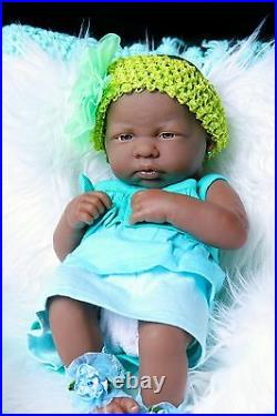 Super Deal Baby Girl African American Doll Reborn Berenguer 14 Vinyl Silicone