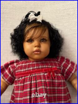 Sweet Afro American Reborn Girl Doll ELLIE By Irina Kaplanskya LE COA