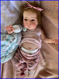 Sweet Reborn Baby GIRL Doll BELLA was Tink Bonnie Brown COMPLETED Baby