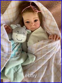 Sweet Reborn Baby GIRL Doll BELLA was Tink Bonnie Brown COMPLETED Baby