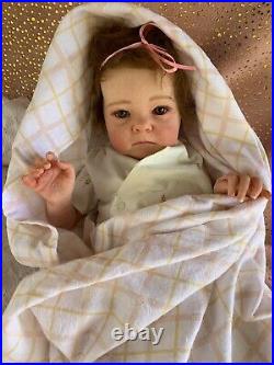 Sweet Reborn Baby GIRL Doll BELLA was Tink Bonnie Brown COMPLETED Baby