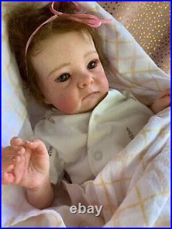 Sweet Reborn Baby GIRL Doll BELLA was Tink Bonnie Brown COMPLETED Baby